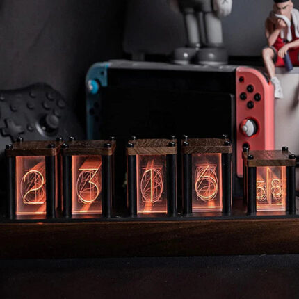 Fawes RGB LED Glow Tube Digital Table Clock